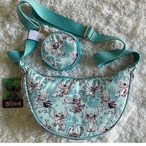 Bioworld Lilo & Stitch Tropical Stitch Purse + Detachable Coin Pouch NEW Disney